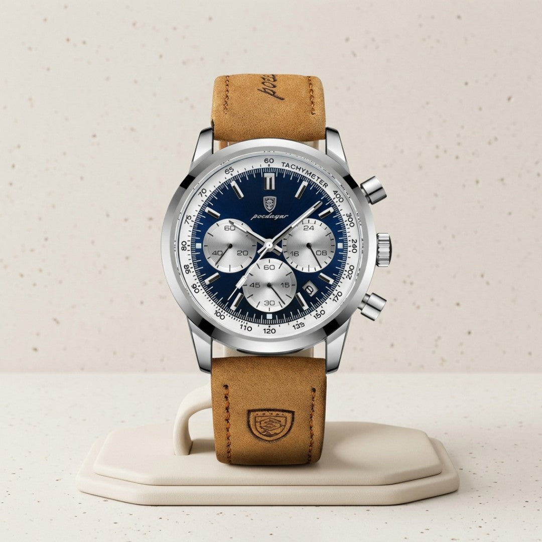 Poedagar Stratos Chronograph Watch Refined Performance With Timeless Style