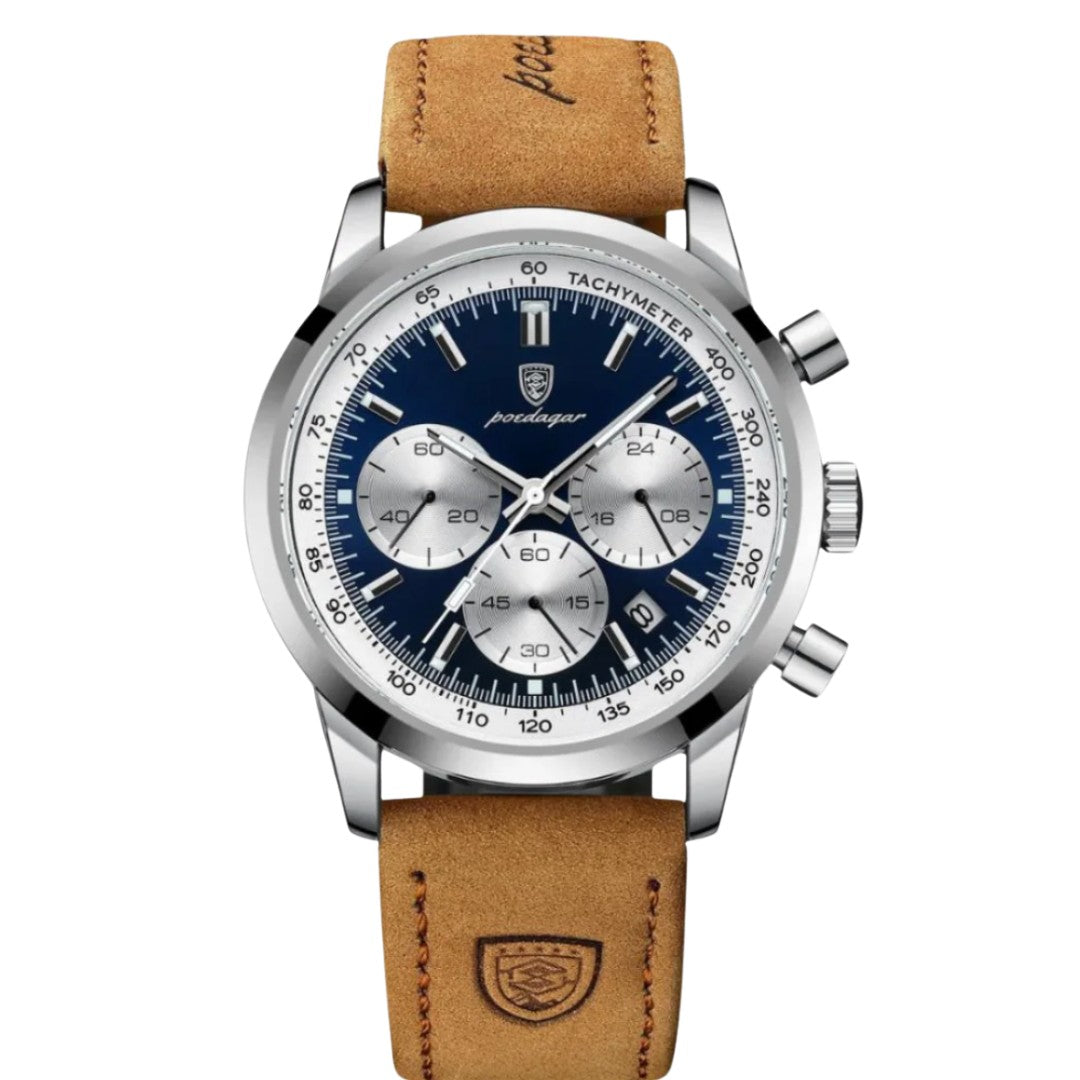 Poedagar Stratos Chronograph Watch Refined Performance With Timeless Style