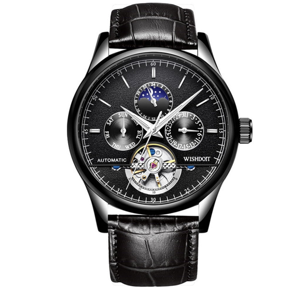 Alastair Tourbillon Classic Automatic Leather Watch