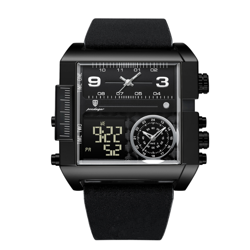 Phoenix Dual-Time Luxe Multifunction Digital-Analog Watch