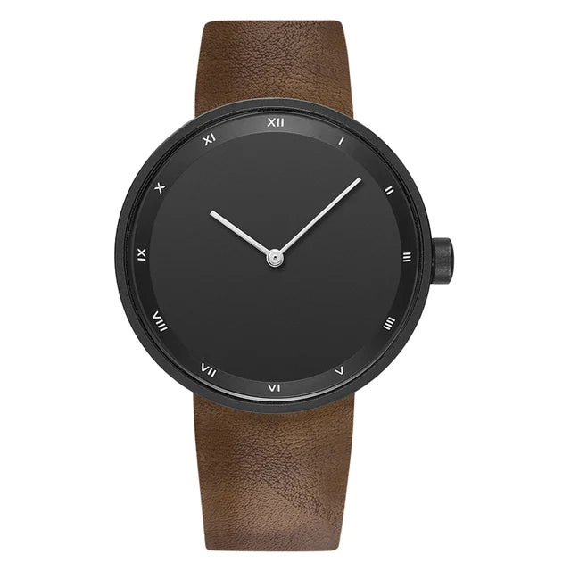 Noir Axis Classic Minimalist Quartz Wristwatch
