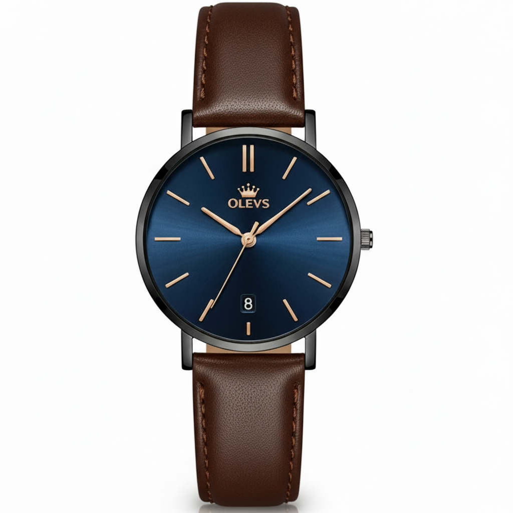 Aurello Serein Mnimalist Sunray Date Watch