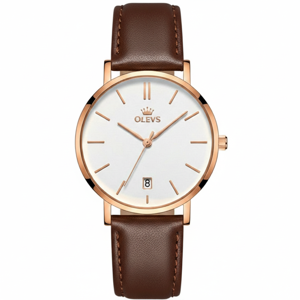Aurello Serein Mnimalist Sunray Date Watch