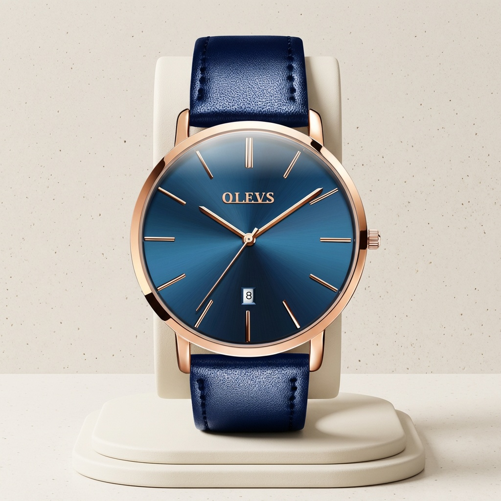 Aurello Serein Mnimalist Sunray Date Watch