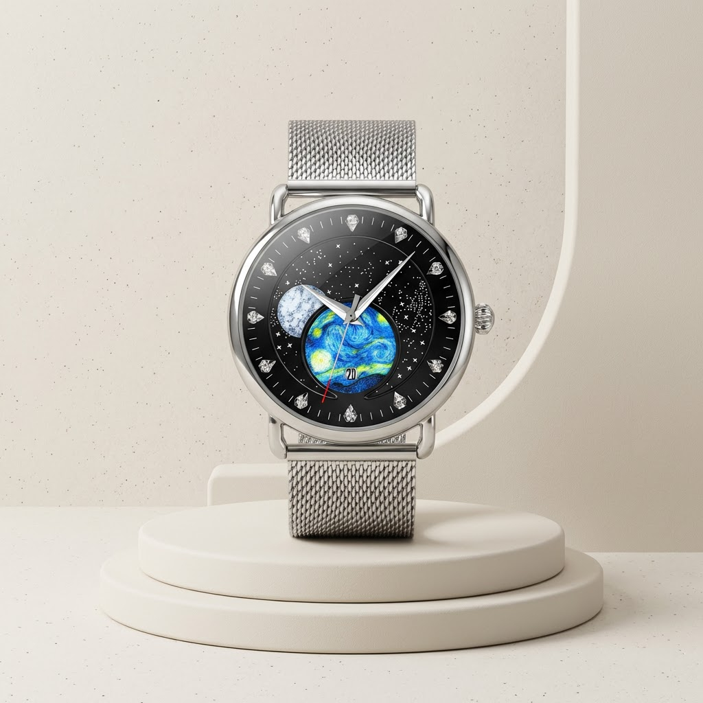 Astronova GlobeTime Watch Elegant Cosmic Design