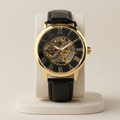 Lorenzo Imperial Skeleton Automatic Leather Watch