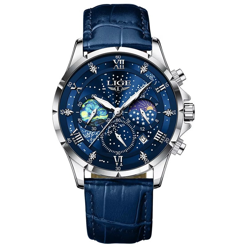Astravia Nocturne Moonphase Chronograph Refined Celestial Timepiece